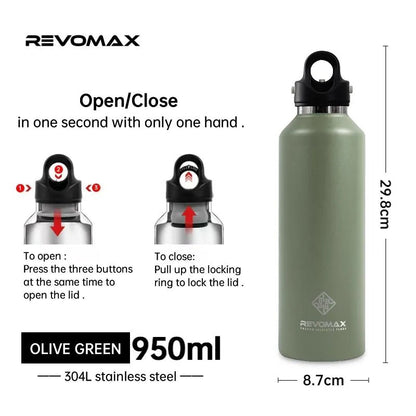 Revomax Insulated Stainless Steel Thermos - Water Bottles - Scribble Snacks