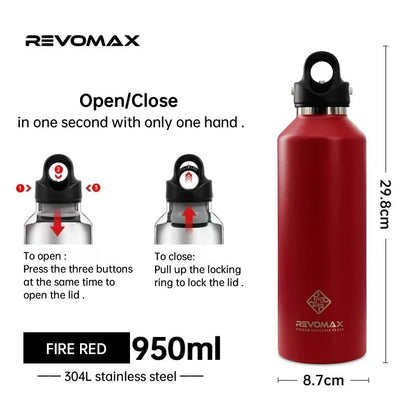 Revomax Insulated Stainless Steel Thermos - Water Bottles - Scribble Snacks