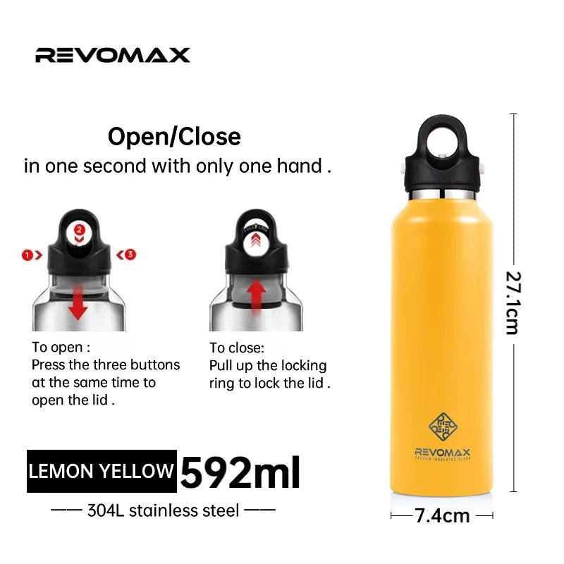 Revomax Insulated Stainless Steel Thermos - Water Bottles - Scribble Snacks