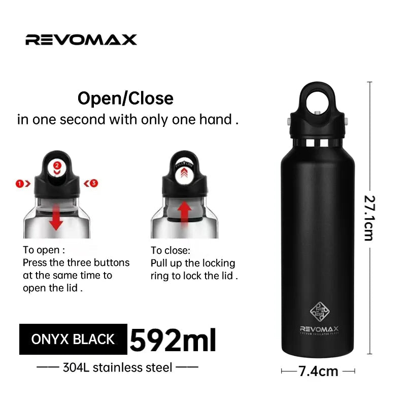 Revomax Insulated Stainless Steel Thermos - Water Bottles - Scribble Snacks