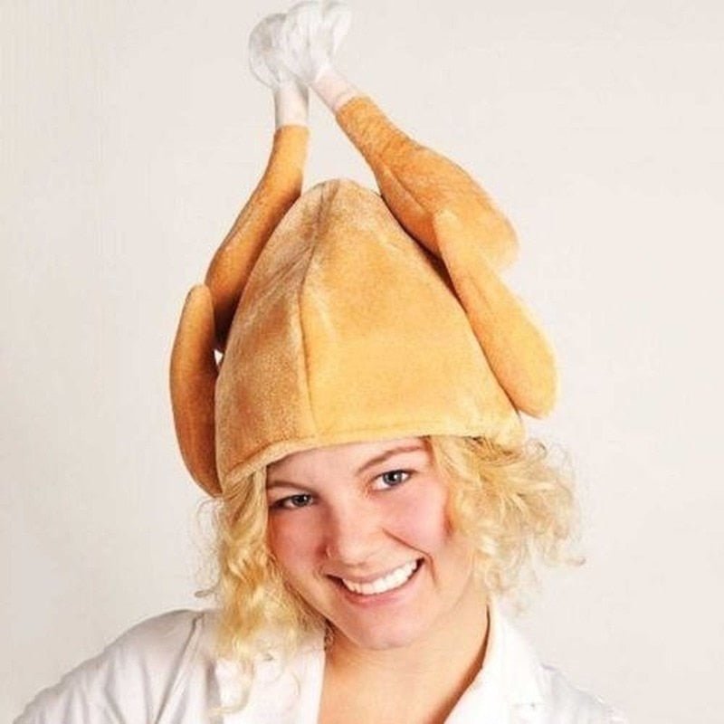 Roasted Turkey Plush Party Hat for Adults - Other Clothing - Scribble Snacks