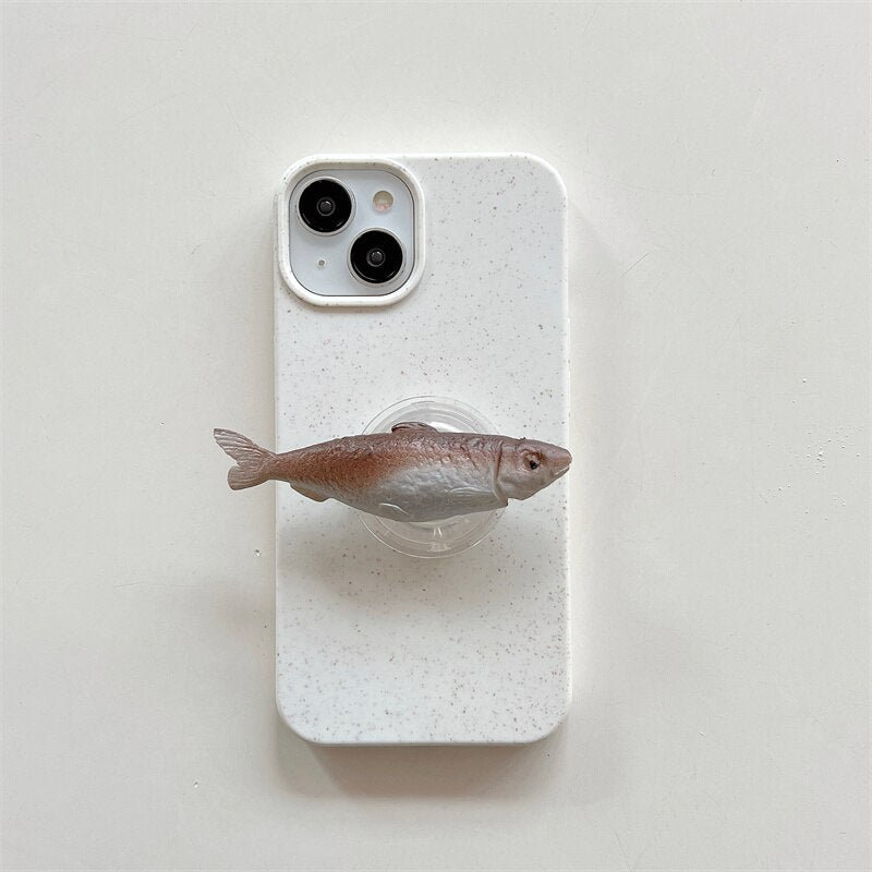 Salted Fish Sleekness - Biodegradable Eco-Wheat Straw Salted Fish Case for iPhone 14/13 & More - iPhone Cases - Scribble Snacks