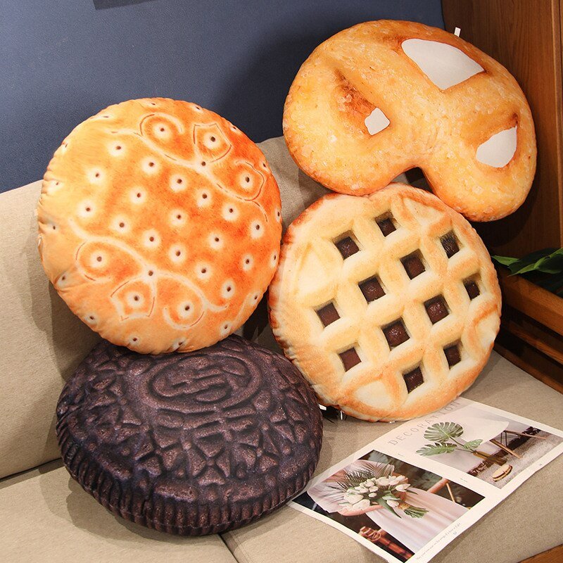 Sandwich Biscuit Cotton Cushion Pillow - Soft Plush Toys - Scribble Snacks