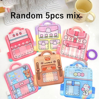 School Bags Shaped Cookie Candy Bags / Party Favors - Plastic Gift Pouch for Kids' Parties - Storage Boxes - Scribble Snacks