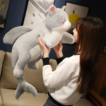 Shark Cat Transform Plush Pillow - Soft Plush Toys - Scribble Snacks