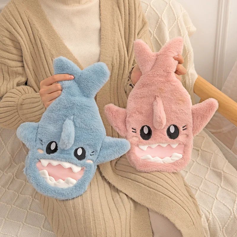 Shark Plushie Warm Water Bottle - Hand Warmers & Hot Water Bottles - Scribble Snacks