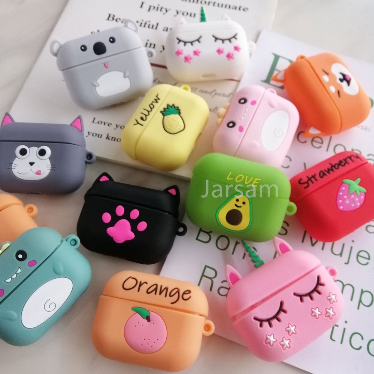 Silicone Cartoon Earphone Case for AirPods Pro/2 - Airpods Cases - Scribble Snacks