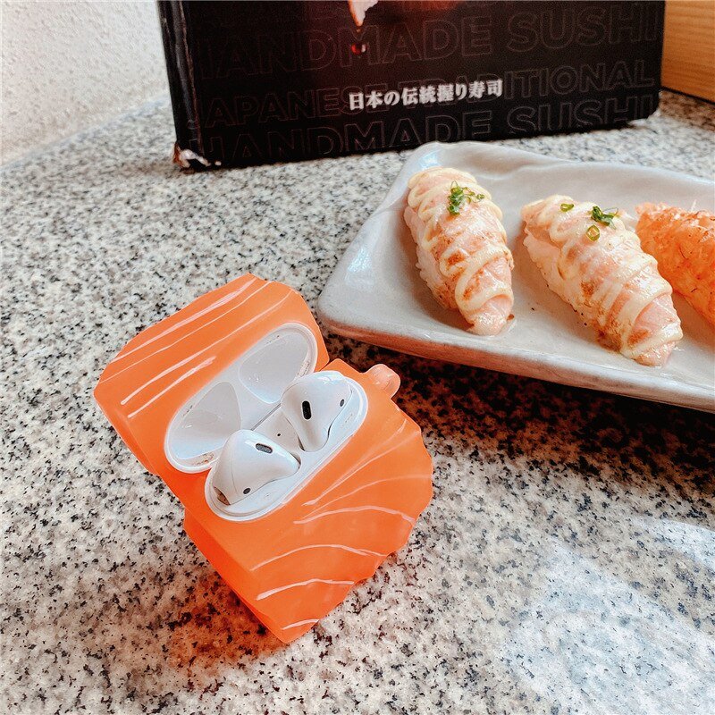 Silicone Salmon Sashimi AirPods Pro 1/2/3 Case - Airpods Cases - Scribble Snacks