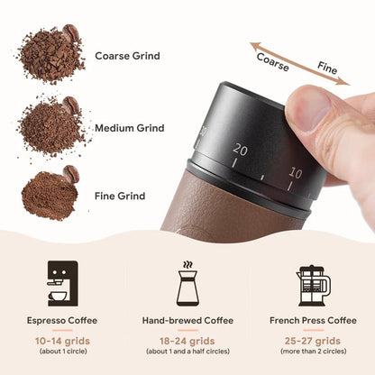 Silicone Wood Manual Coffee Grinder - Coffee Makers & Equipment - Scribble Snacks