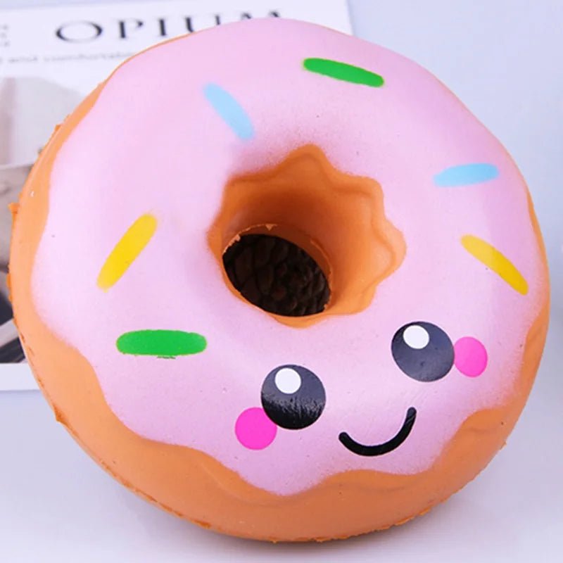 Smiley Donut Squishy Stress Toy - Soft Plush Toys - Scribble Snacks