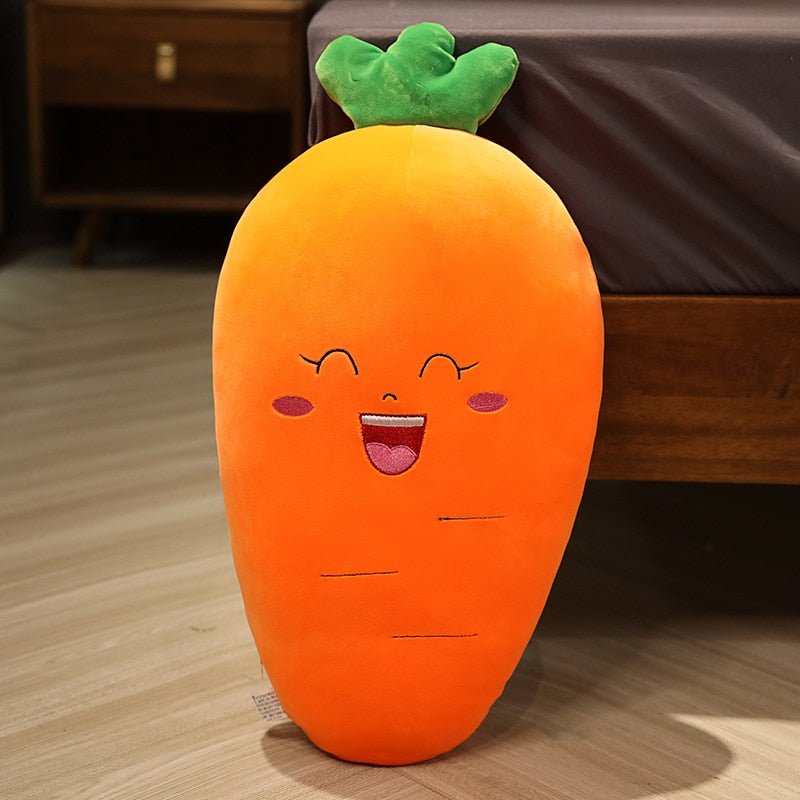 Smiling Carrot and Corn Plush Pillow Dolls - Soft Plush Toys - Scribble Snacks