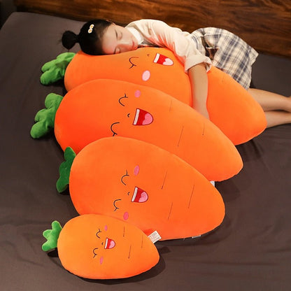 Smiling Carrot and Corn Plush Pillow Dolls - Soft Plush Toys - Scribble Snacks