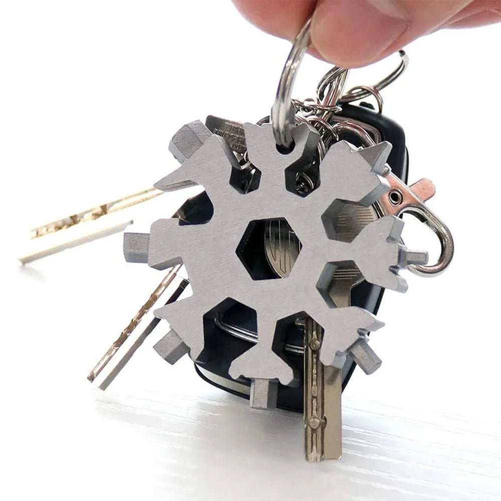 Snowflake Hex Wrench Keyring Multitool - Keychains - Scribble Snacks