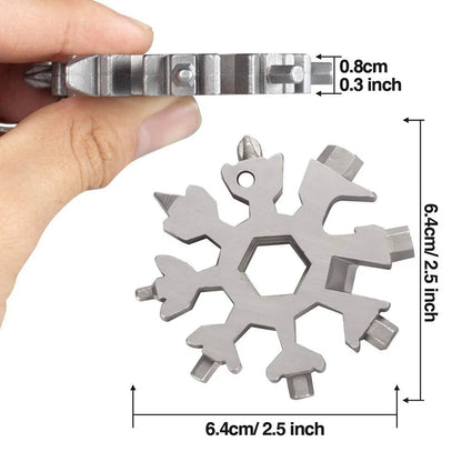 Snowflake Hex Wrench Keyring Multitool - Keychains - Scribble Snacks