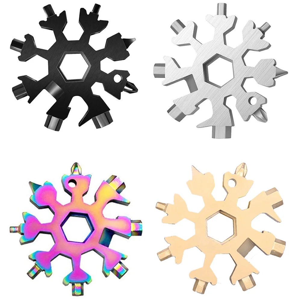 Snowflake Hex Wrench Keyring Multitool - Keychains - Scribble Snacks