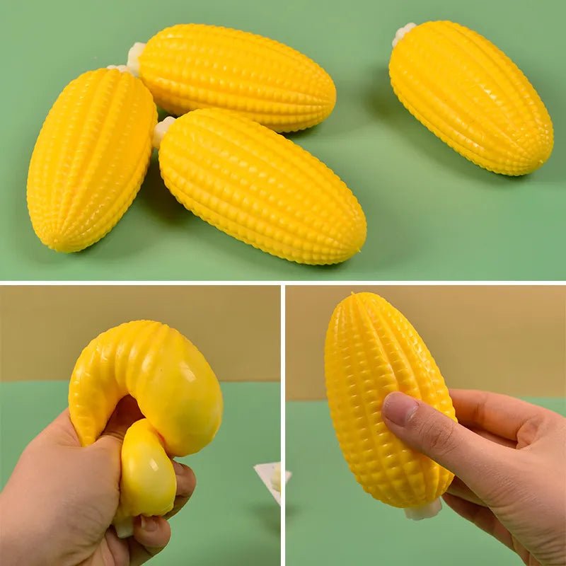 Squeezable Corn Stress Relief Toy - Soft Plush Toys - Scribble Snacks
