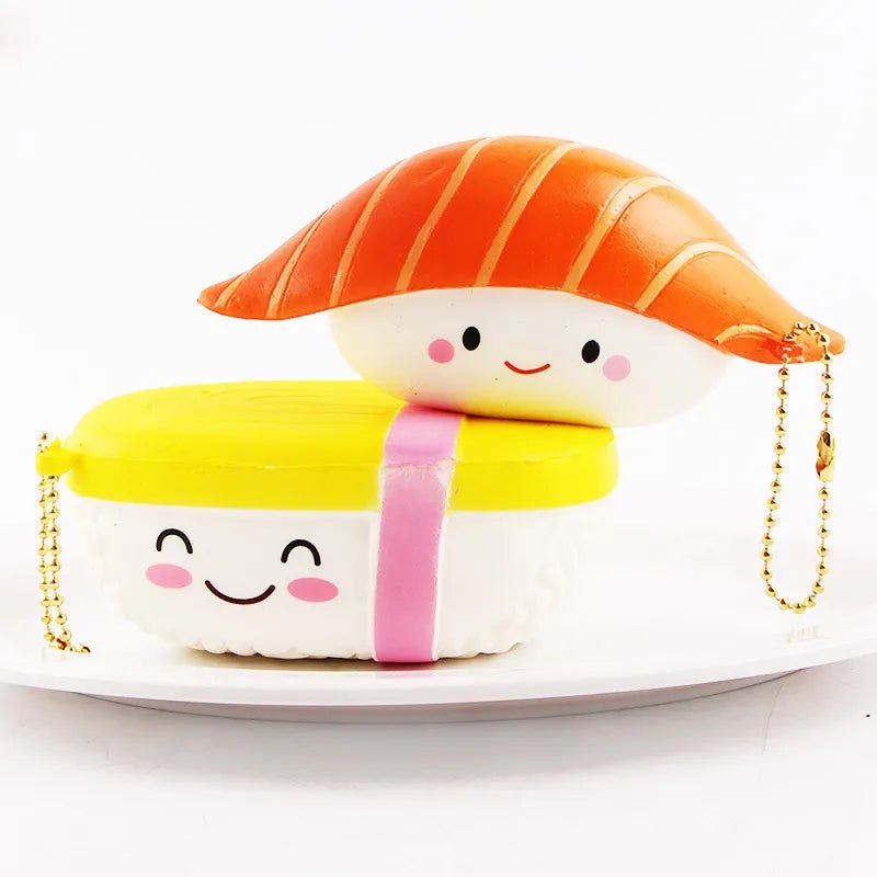 Squishy Square Sushi Stress Toy - Soft Plush Toys - Scribble Snacks