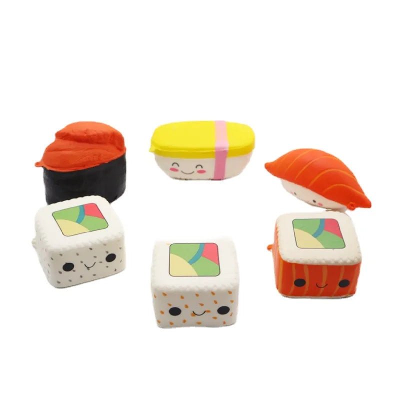 Squishy Square Sushi Stress Toy - Soft Plush Toys - Scribble Snacks