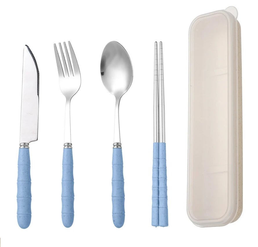 Stainless Steel Lunch Cutlery Set - Cutlery Set - Scribble Snacks