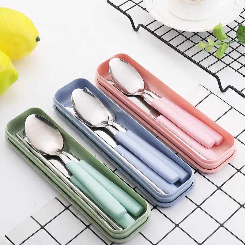 Stainless Steel Lunch Cutlery Set - Cutlery Set - Scribble Snacks