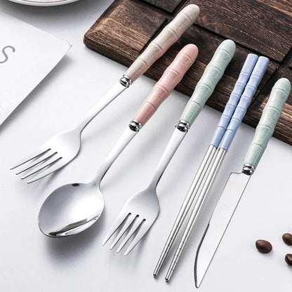 Stainless Steel Lunch Cutlery Set - Cutlery Set - Scribble Snacks