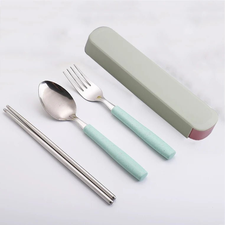 Stainless Steel Lunch Cutlery Set - Cutlery Set - Scribble Snacks