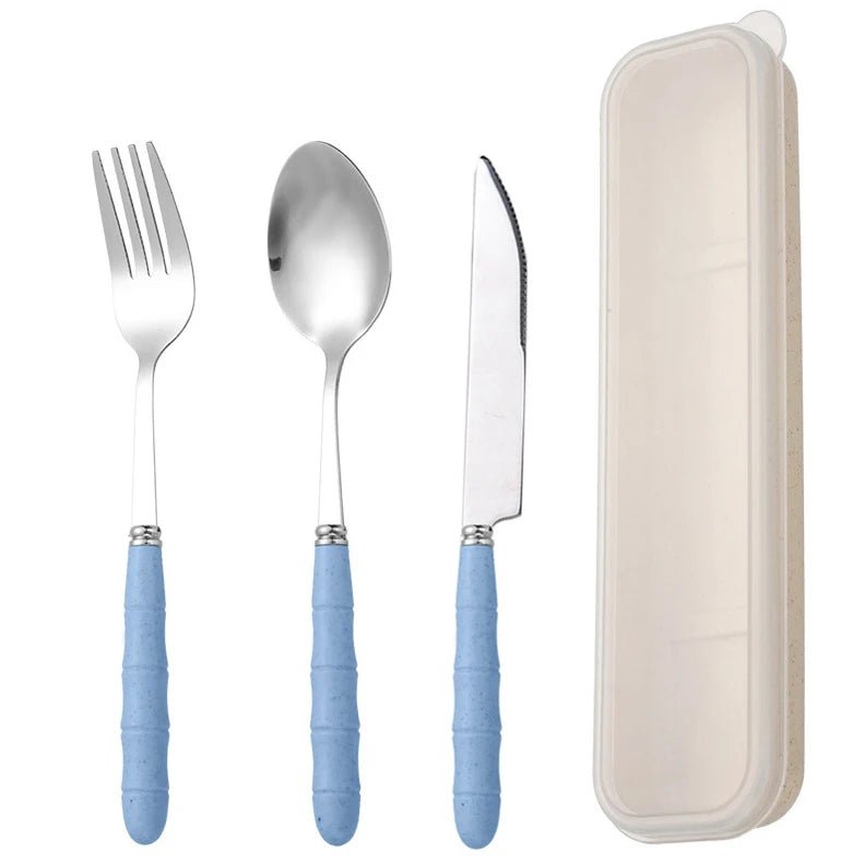 Stainless Steel Lunch Cutlery Set - Cutlery Set - Scribble Snacks