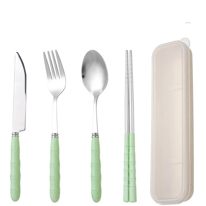 Stainless Steel Lunch Cutlery Set - Cutlery Set - Scribble Snacks