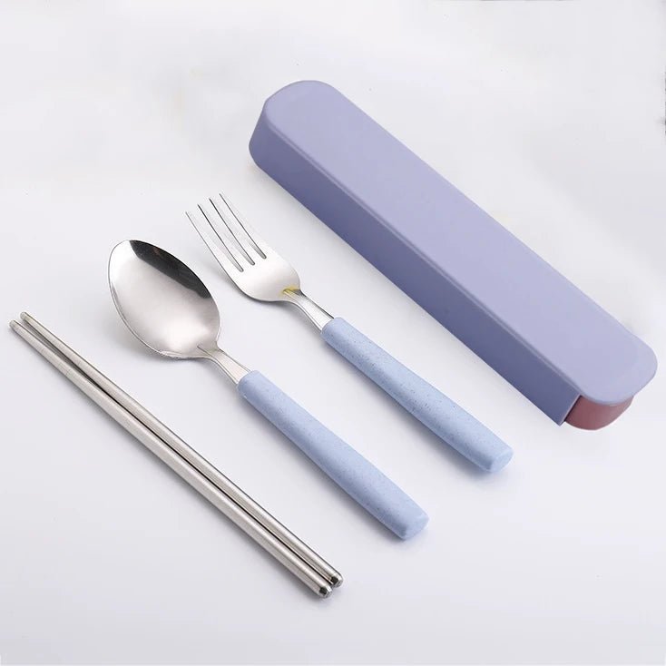 Stainless Steel Lunch Cutlery Set - Cutlery Set - Scribble Snacks