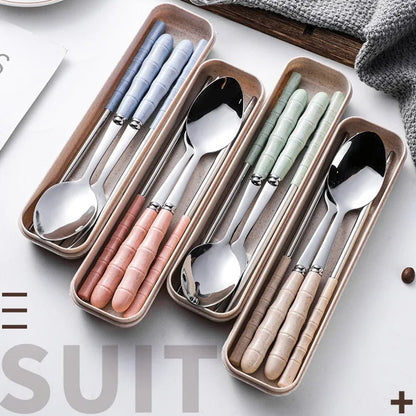 Stainless Steel Lunch Cutlery Set - Cutlery Set - Scribble Snacks