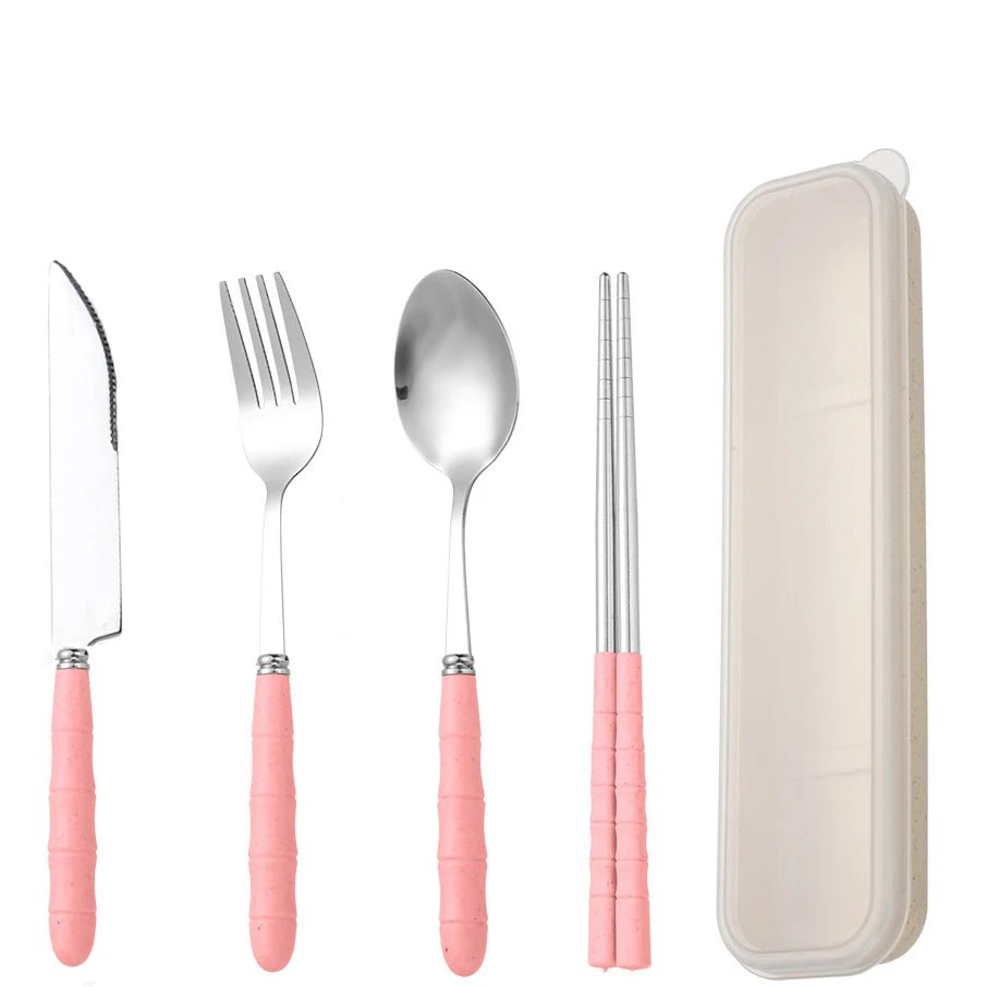 Stainless Steel Lunch Cutlery Set - Cutlery Set - Scribble Snacks