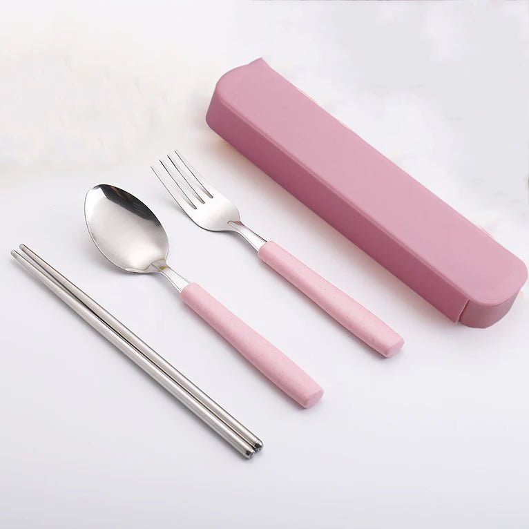 Stainless Steel Lunch Cutlery Set - Cutlery Set - Scribble Snacks