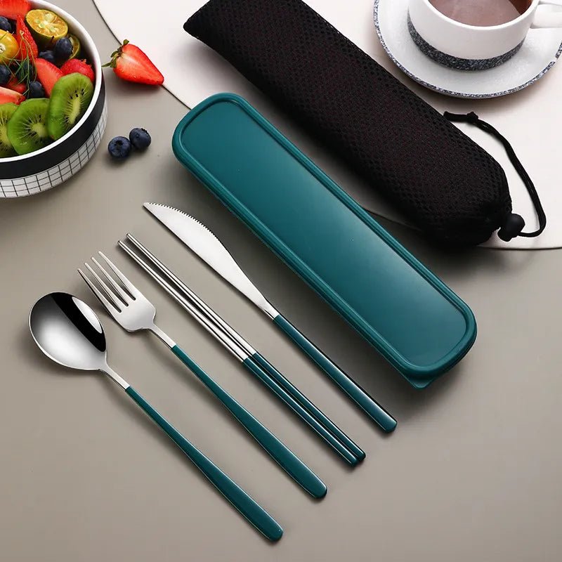Stainless Steel Portable Cutlery Set - Cutlery Set - Scribble Snacks