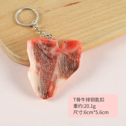 Steak and Lamb Chops Keychain - Keychains - Scribble Snacks