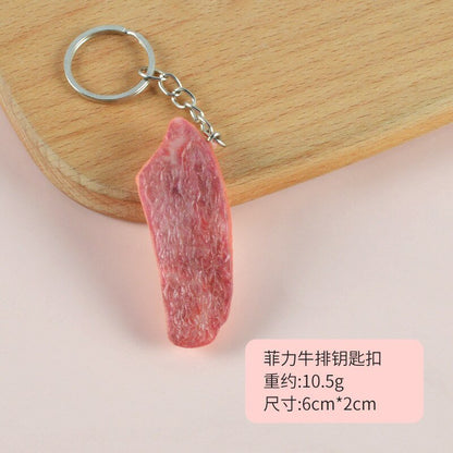 Steak and Lamb Chops Keychain - Keychains - Scribble Snacks