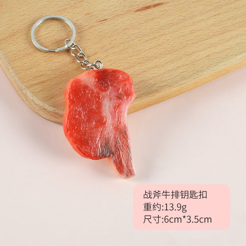 Steak and Lamb Chops Keychain - Keychains - Scribble Snacks