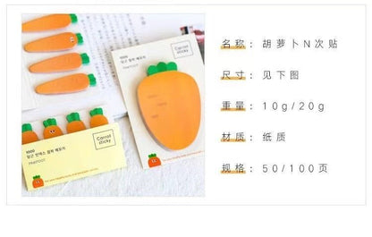 Stick to Your Diet - Carrot Sticky Notes for Office Decor - Sticky Notes / Memo Pads - Scribble Snacks