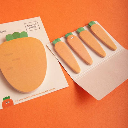 Stick to Your Diet - Carrot Sticky Notes for Office Decor - Sticky Notes / Memo Pads - Scribble Snacks