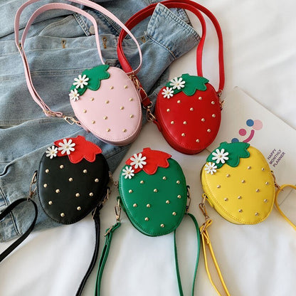 Strawberry Crossbody Bag for Girls Mini Coin Purse - Bags & Backpacks - Scribble Snacks