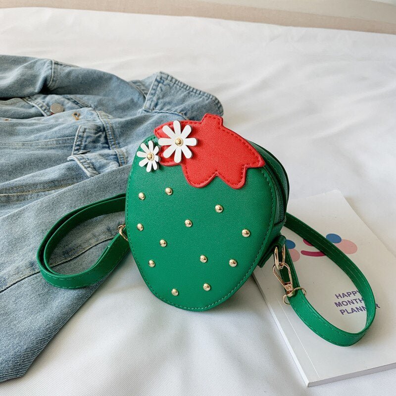 Strawberry Crossbody Bag for Girls Mini Coin Purse - Bags & Backpacks - Scribble Snacks