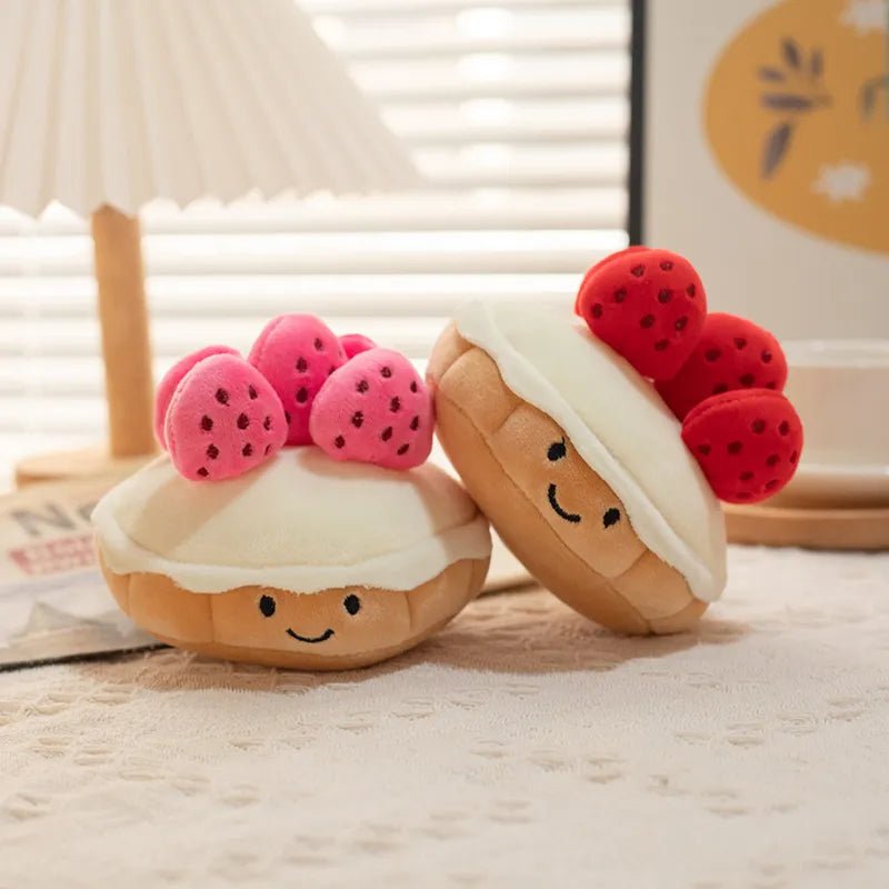 Strawberry Muffin Plushie Toy - Soft Plush Toys - Scribble Snacks