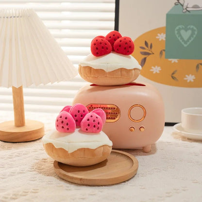 Strawberry Muffin Plushie Toy - Soft Plush Toys - Scribble Snacks