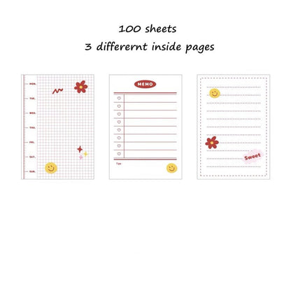 Strawberry Reminders - 100 Sheets of Fruit Themed Memo Notepads - Sticky Notes / Memo Pads - Scribble Snacks
