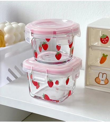 Strawberry Snack Keeper Bowl 120ml - Lunch Box - Scribble Snacks