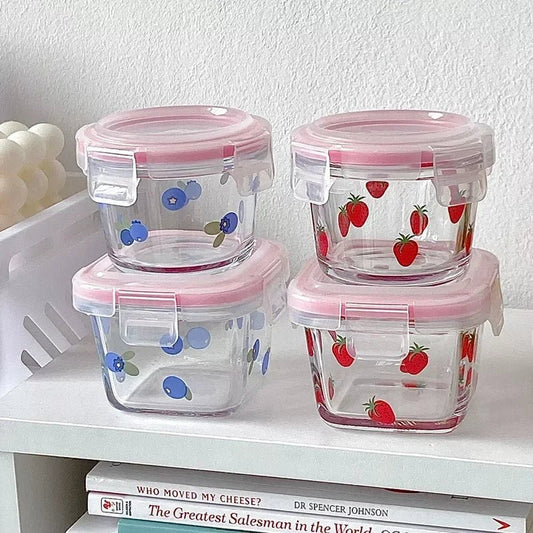 Strawberry Snack Keeper Bowl 120ml - Lunch Box - Scribble Snacks