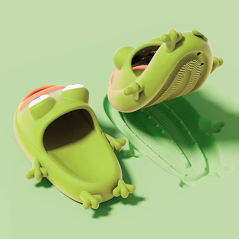 Summer Cartoon Frog Slippers - Shoes & Slippers - Scribble Snacks