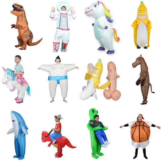Sumo Alien Dinosaur Costume Set - Inflatable Costume - Scribble Snacks
