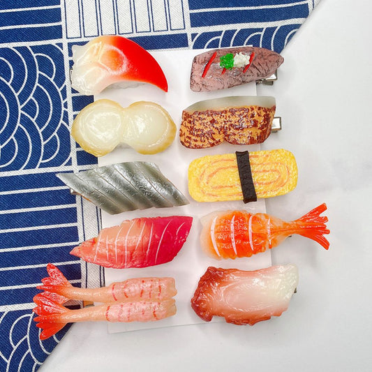 Sushi Salmon Cartoon Hair Clip - Hair Clip - Scribble Snacks