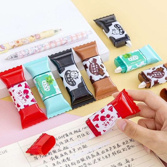 Sweet Tooth - Cartoon Candy Shaped Correction Tapes - 2 Pieces - Correction Tape/Liquid - Scribble Snacks
