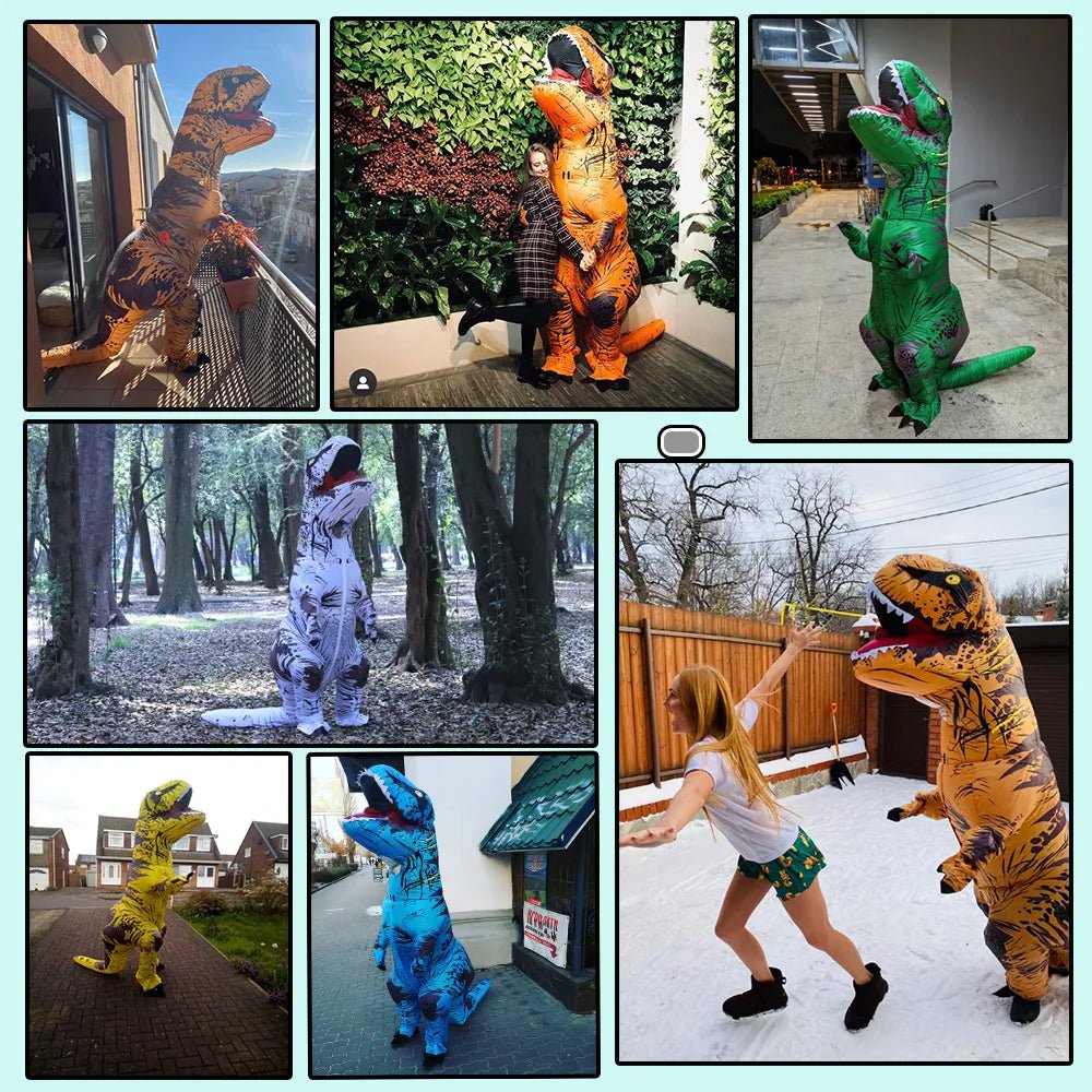 T-Rex Inflatable Adult/Kids Costume - Inflatable Costume - Scribble Snacks